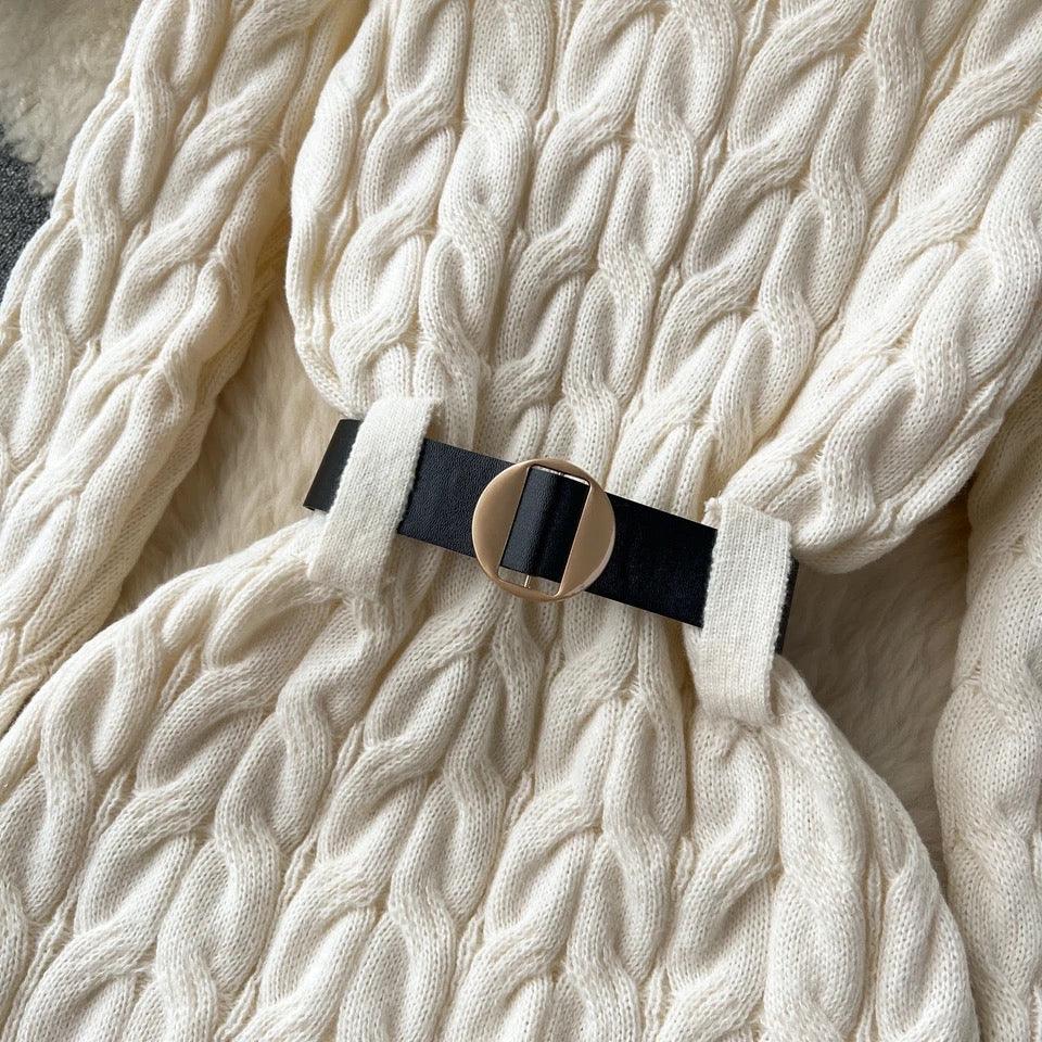 Heathrow Statement Knitted Dress with Belt - Image 6