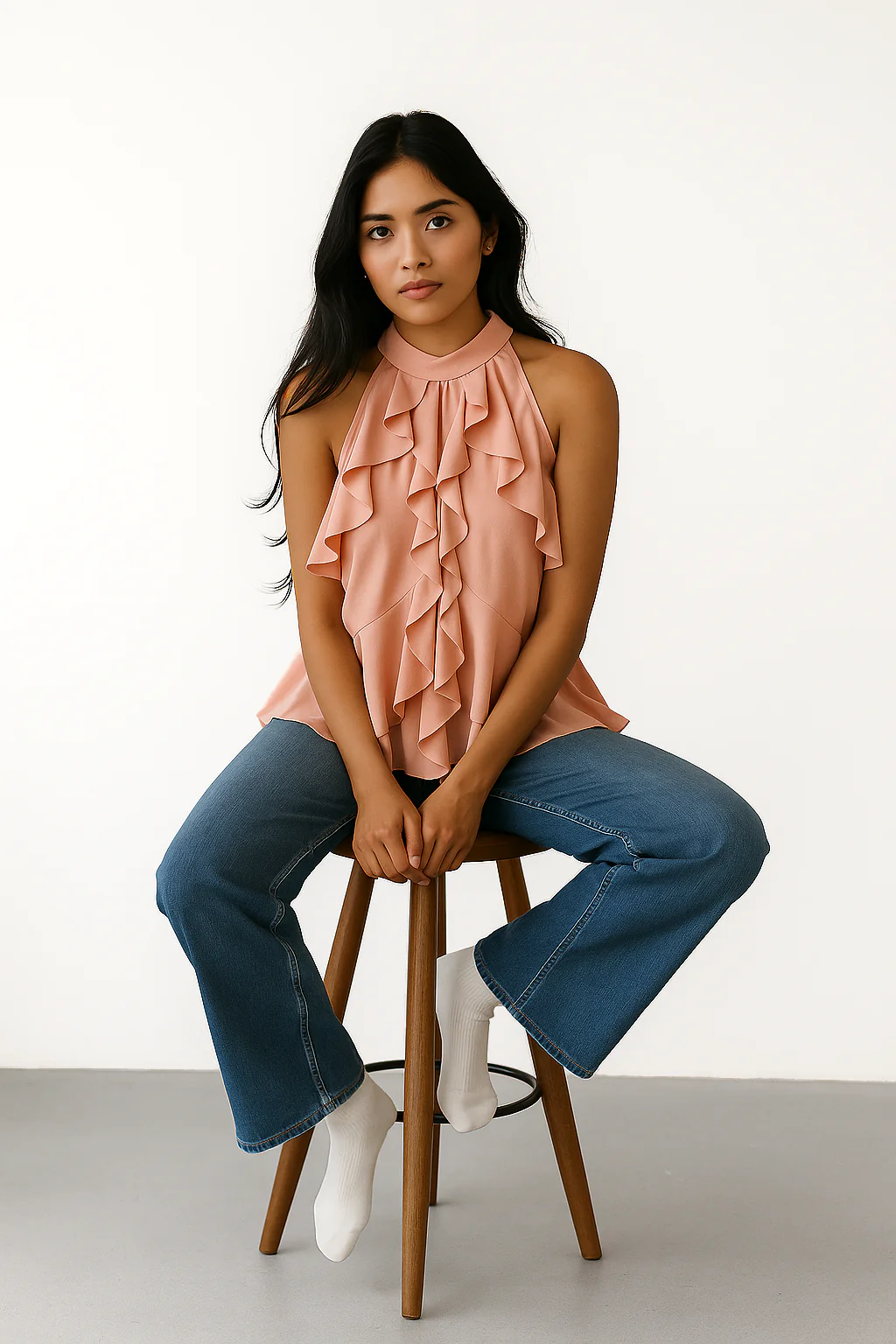 Hena Ruffled Summer Top In Pink - Image 3