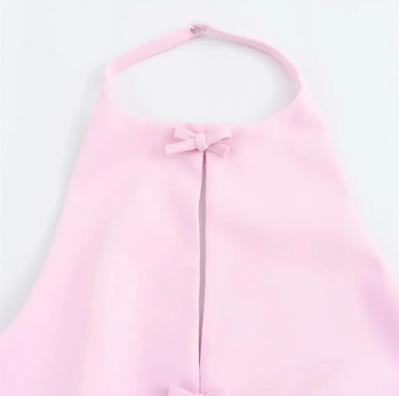 Hilton Statement Vest Knot Top In Pink - Image 12