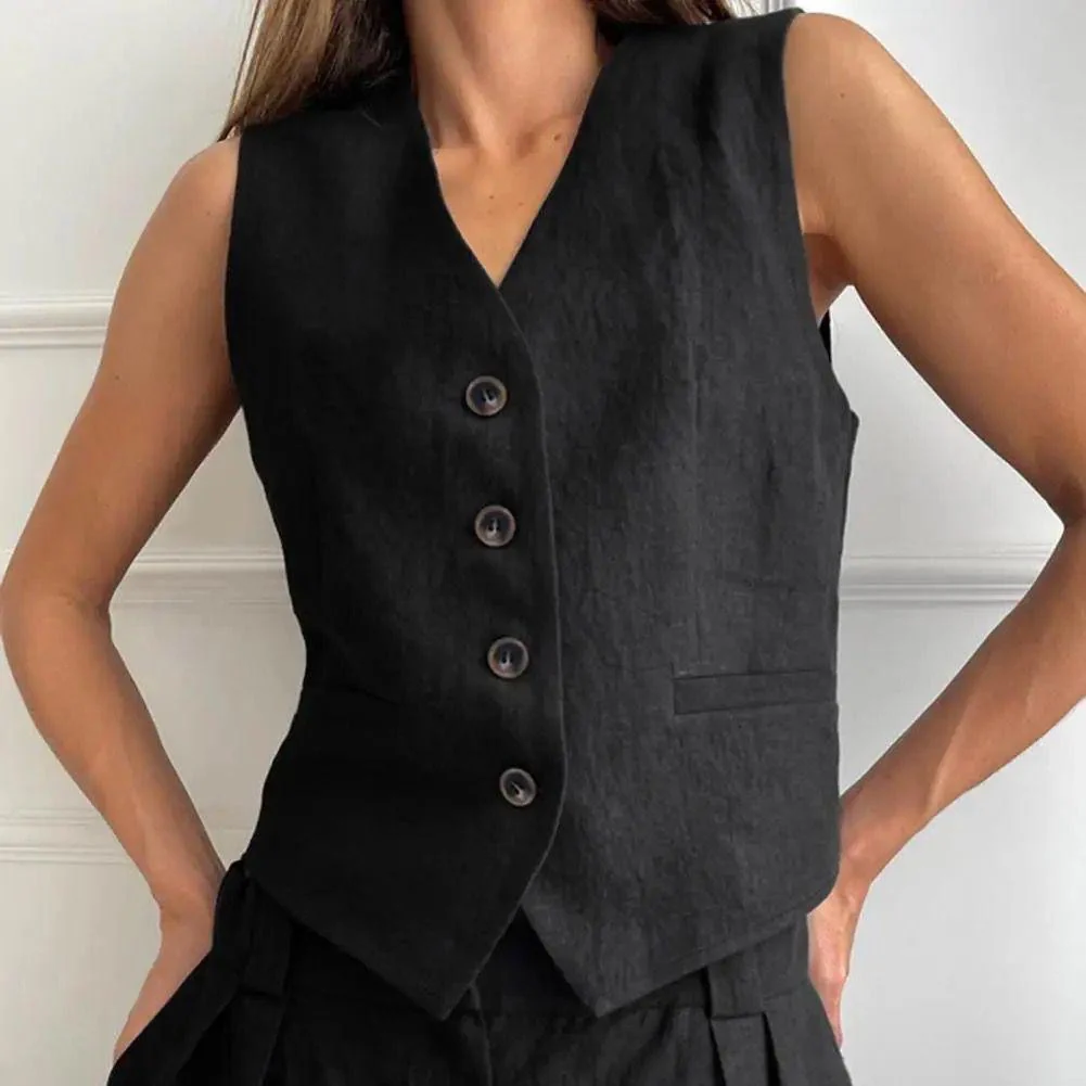 Hodor Statement Linen Vest Suit with Pants - Image 6