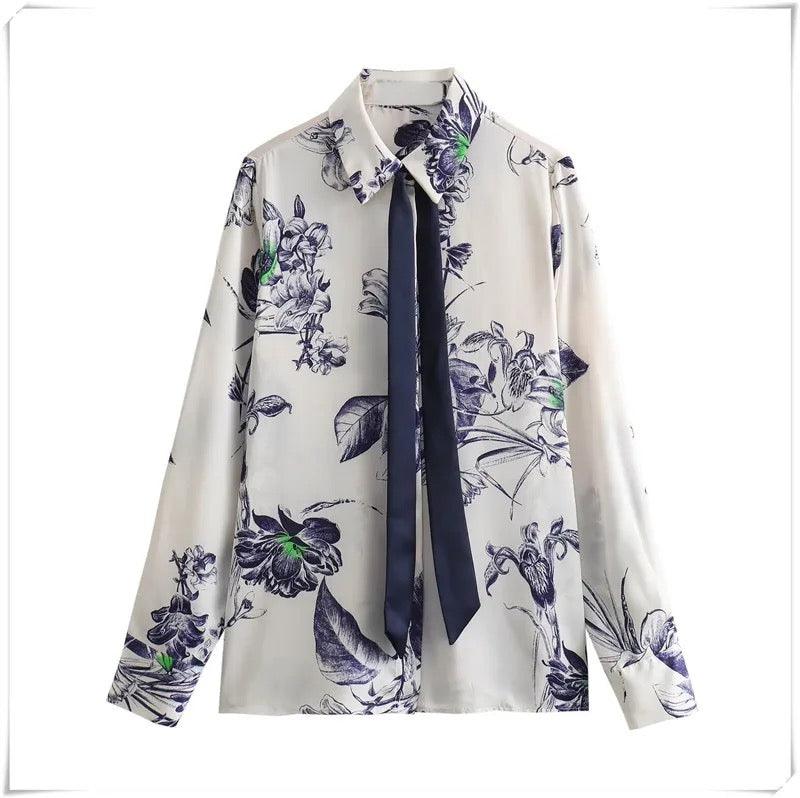 Huma Formal Blouse with a bow - Image 2