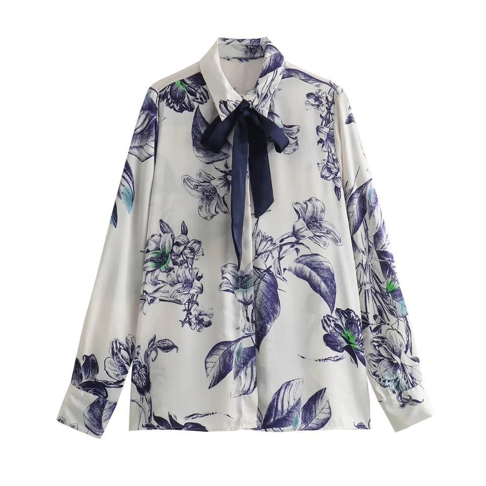 Huma Formal Blouse with a bow - Image 3