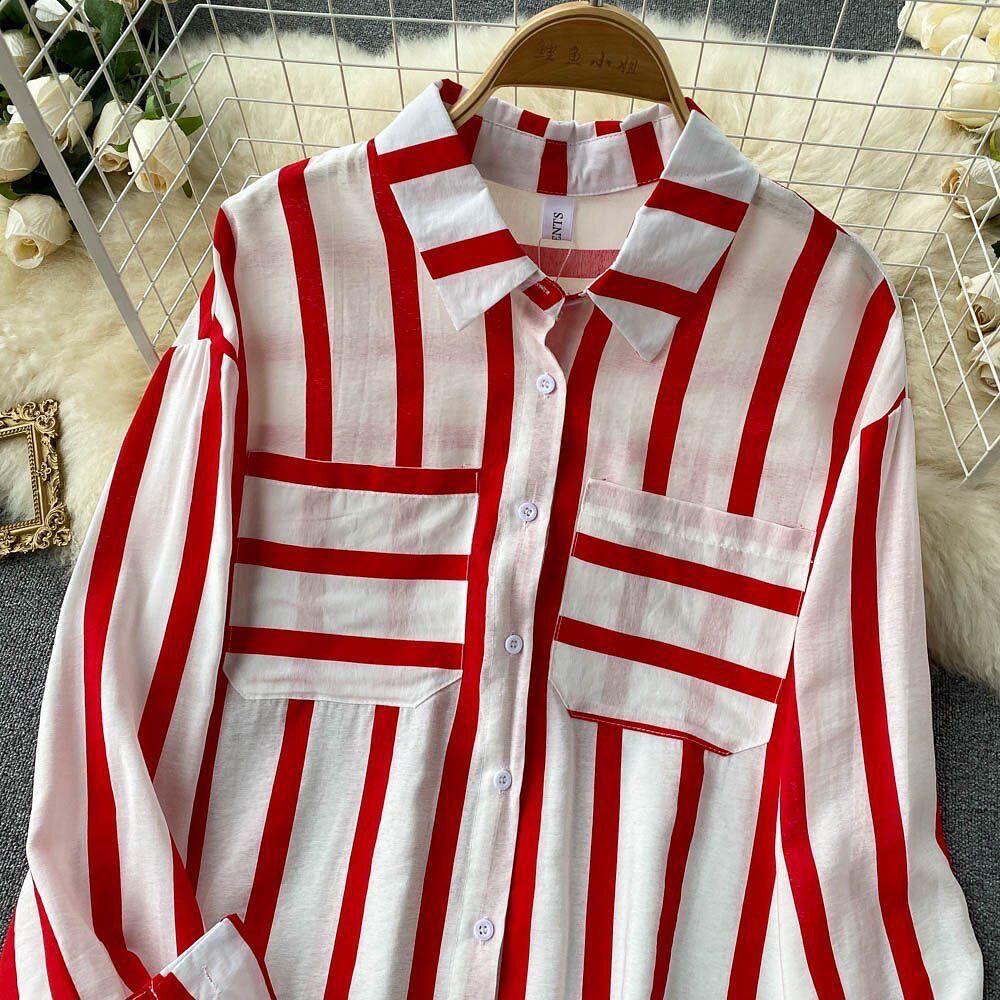 Ibiza Striped Holiday Shirts In Red - Image 2