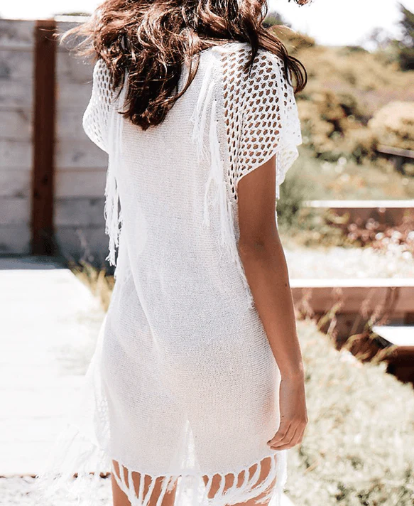 Ibiza Summer Coverup In Off-White - Image 3