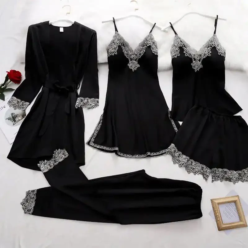 Imani Luxury Loungewear Set In Black