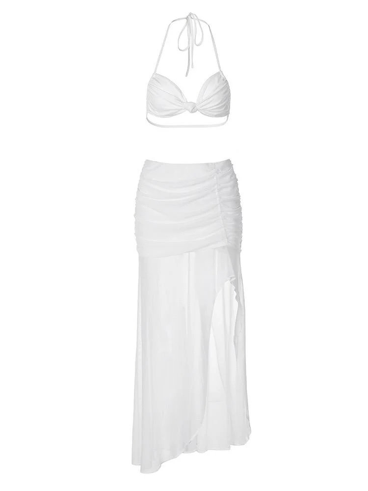 Inessa Summer Holiday Coord Set - Resortwear In White - Image 5