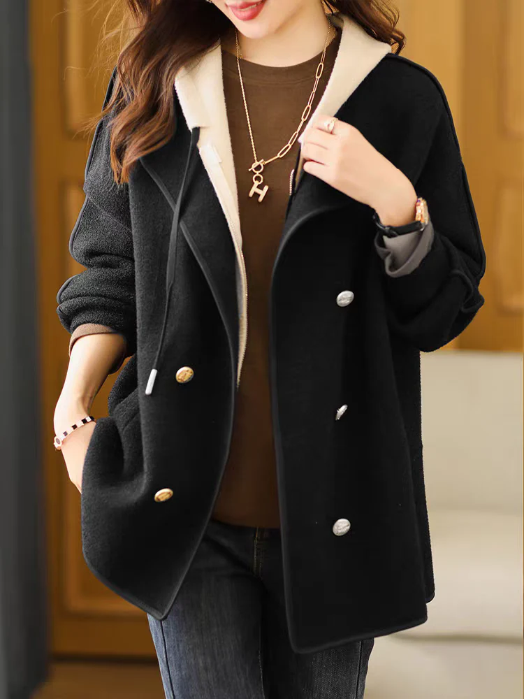 Isela Woolen Jacket With Cap - Image 3