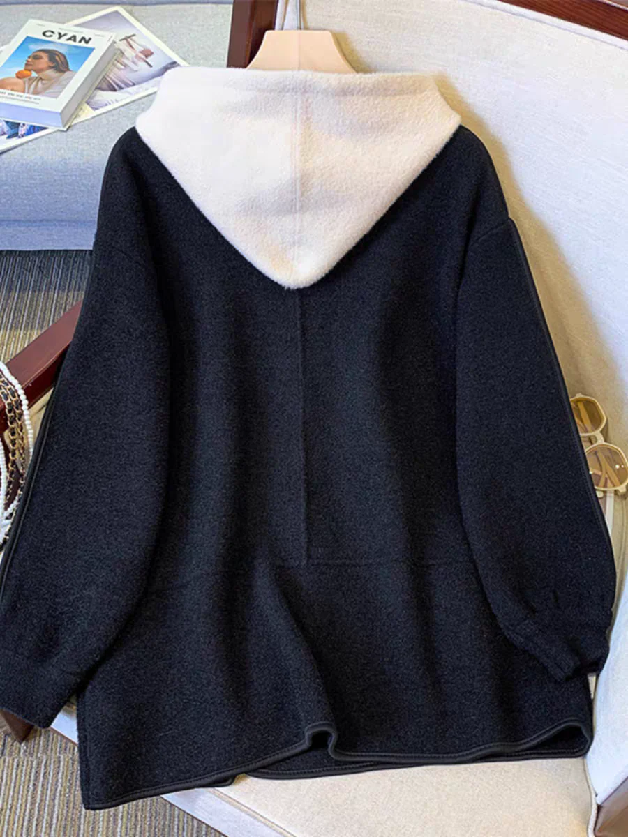 Isela Woolen Jacket With Cap - Image 4