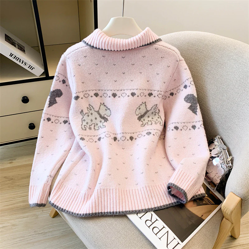 Isotta Woolen Cardigan In Pink - Image 2
