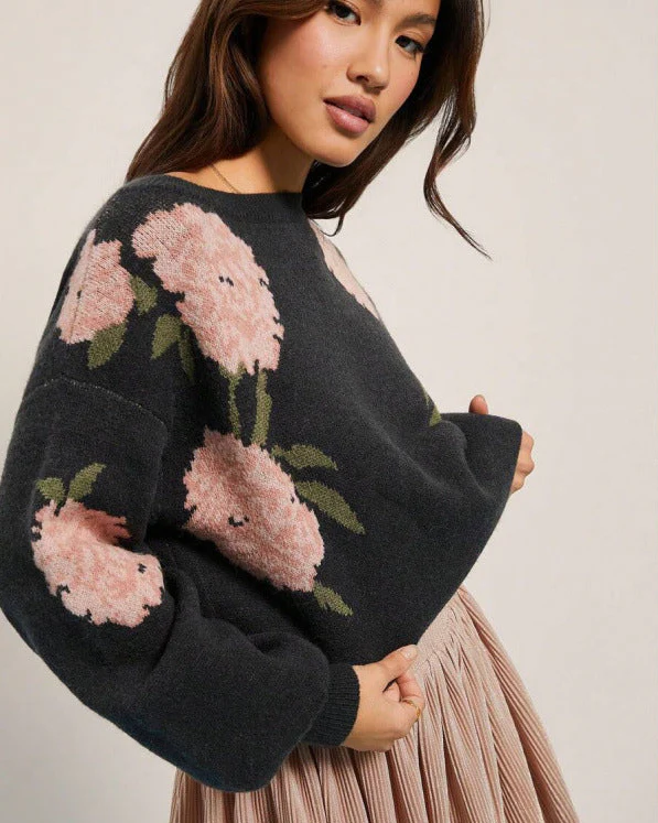 Ivano Floral Woolen Sweater - Image 4