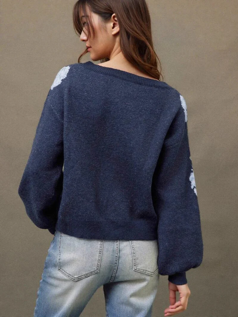 Ivano Floral Woolen Sweater - Image 8