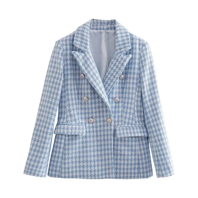 Jace Statement Tweed Set - Blazer and Shorts in Blue - Image 2