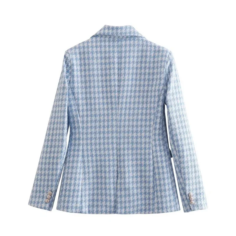Jace Statement Tweed Set - Blazer and Shorts in Blue - Image 3