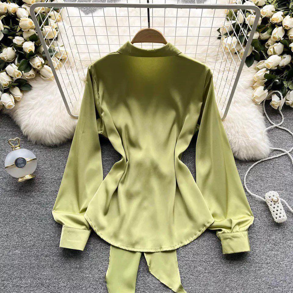 Jade Silk Blouse - Image 4