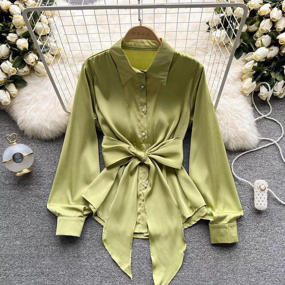 Jade Silk Blouse - Image 7