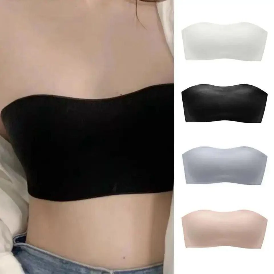 Jaiden Strapless Seamless Bralettes In White - Image 2