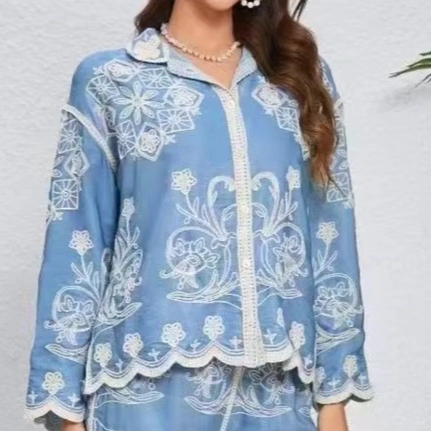 Jamie Summer Coord Set In Light Blue - Image 2