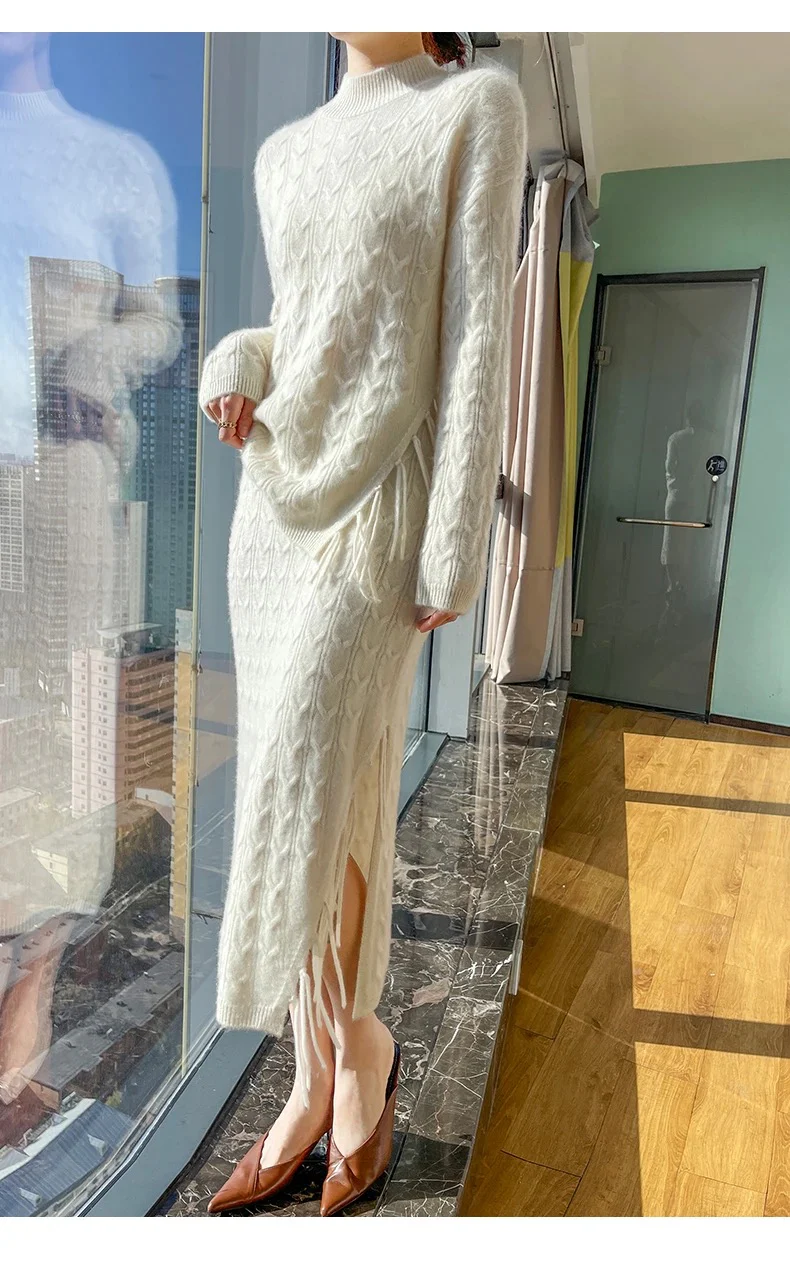 Jiah Winter Coord Set - Set of Sweater and Skirt - Image 8