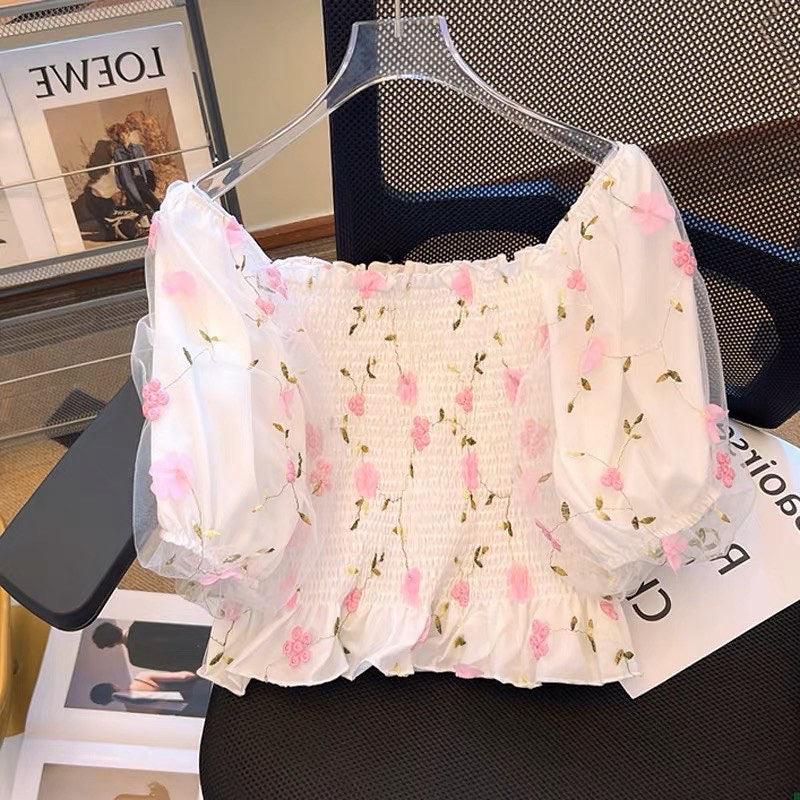Jill Statement Floral Tops - Image 2