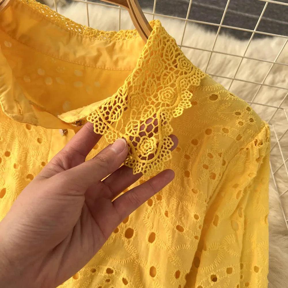 Jimmy Cotton Eyelet Midi Dress - Image 10
