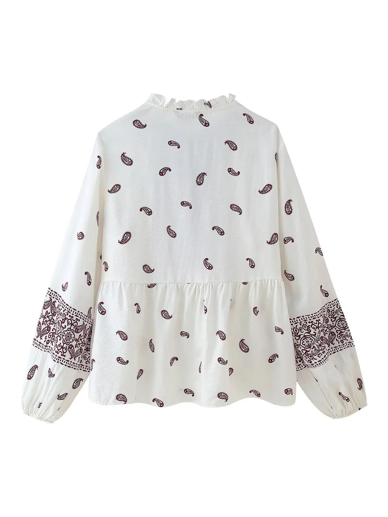 Joelle Printed Summer Top In White - Image 5