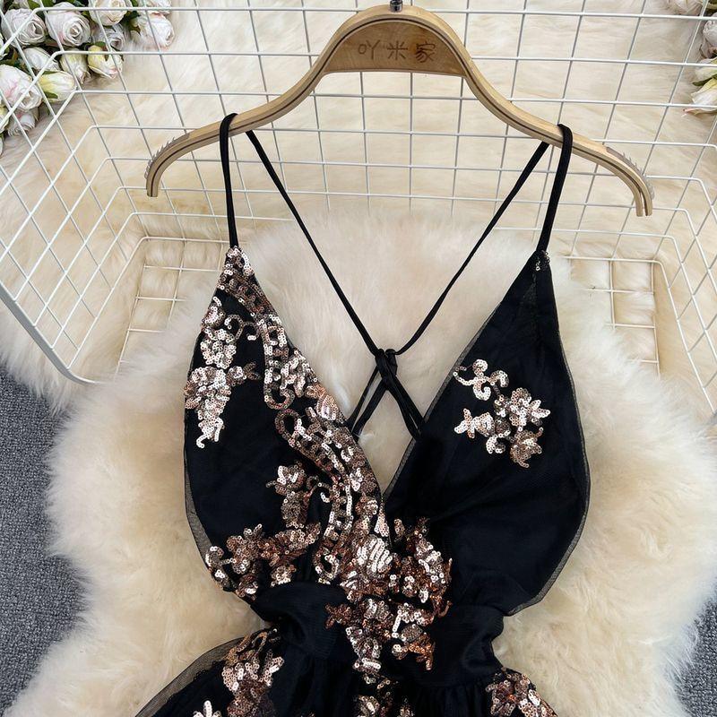 Joshua Sequined Maxi Dress In Black - Image 2