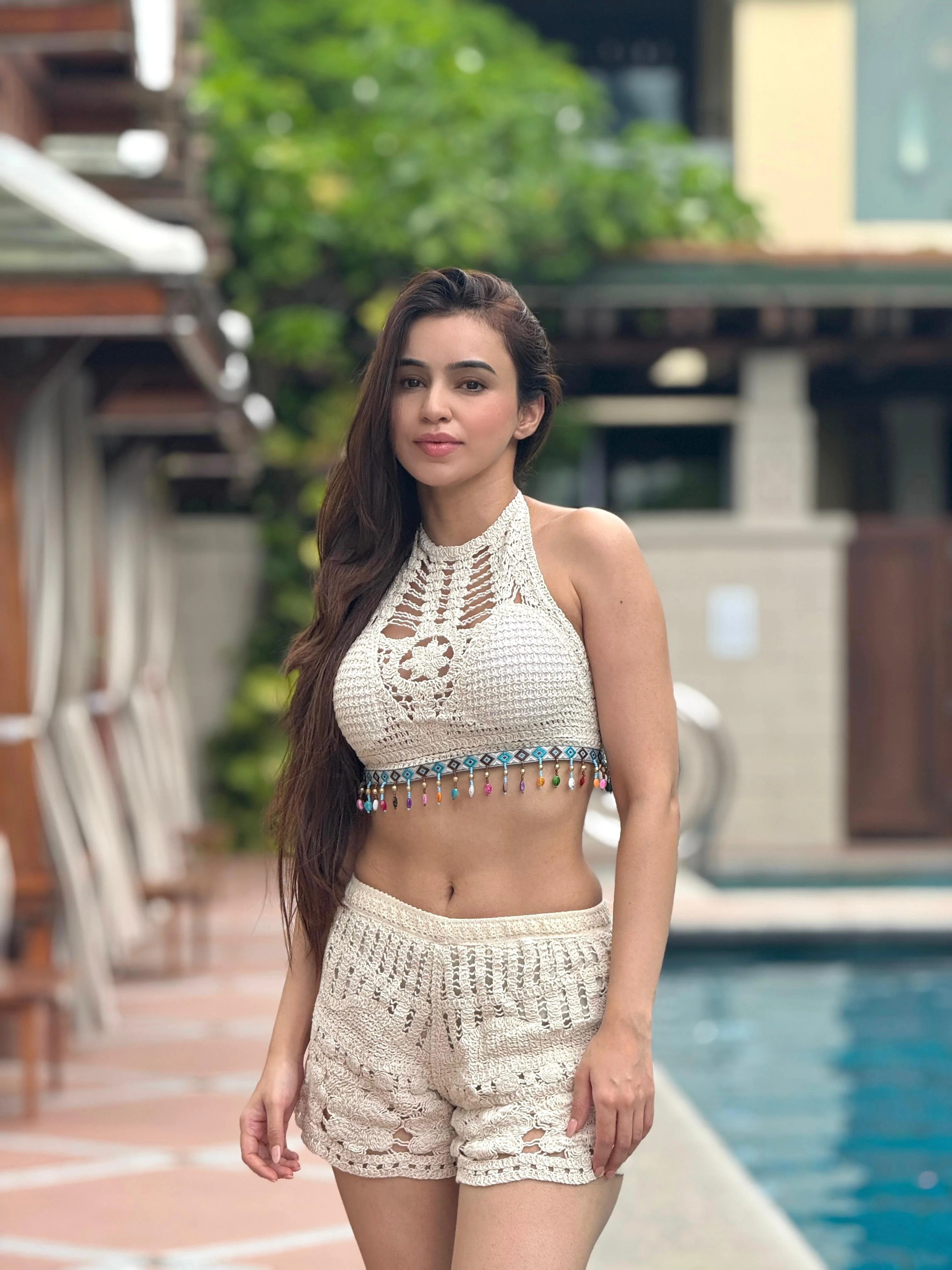 Jules 3 Piece Coord Set - Resortwear Set In Beige - Image 11