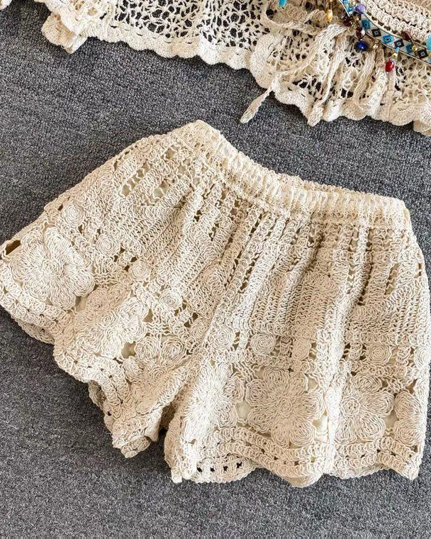 Jules 3 Piece Coord Set - Resortwear Set In Beige - Image 8