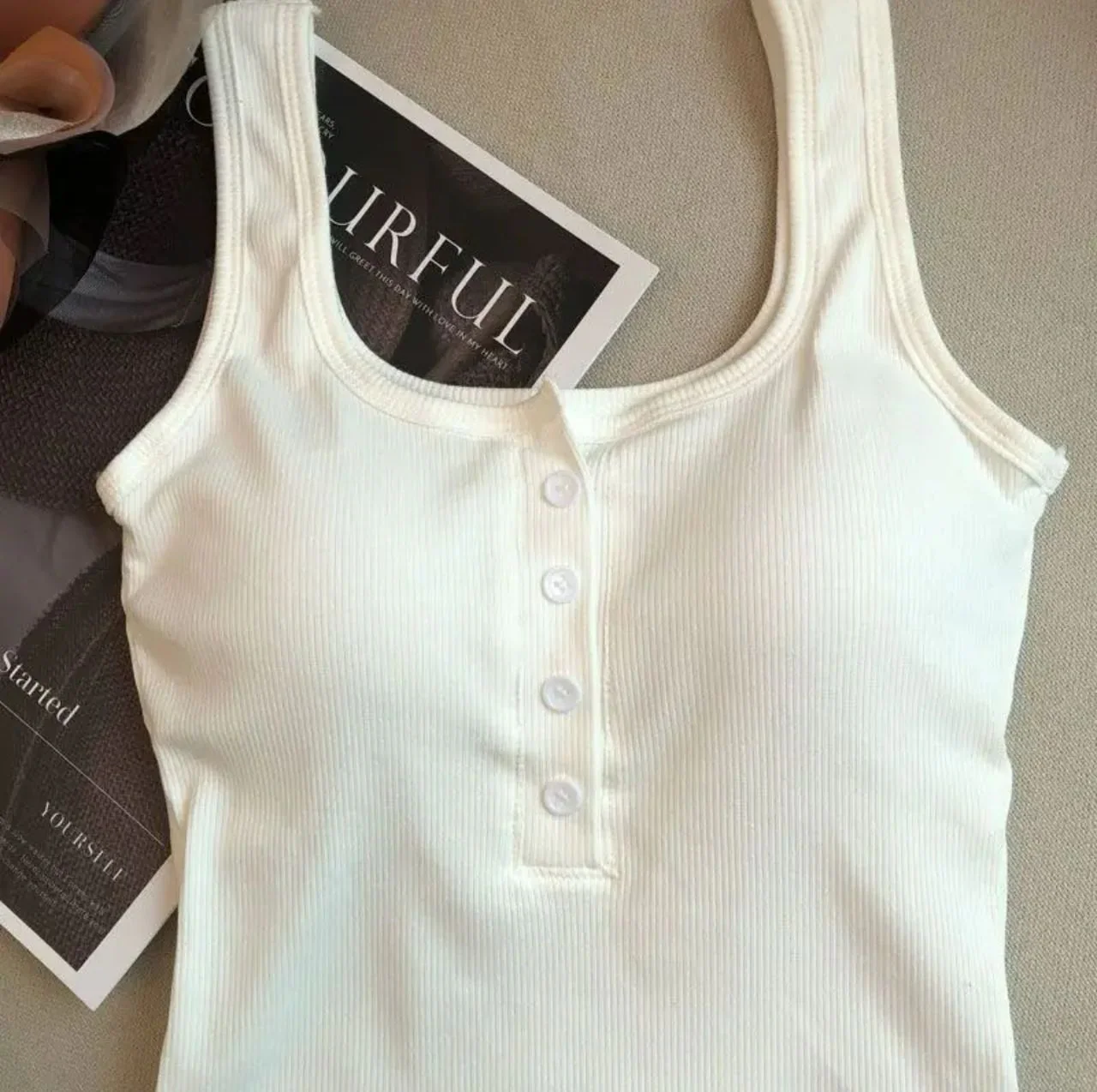 Junia Statement Summer Top In White - Image 6
