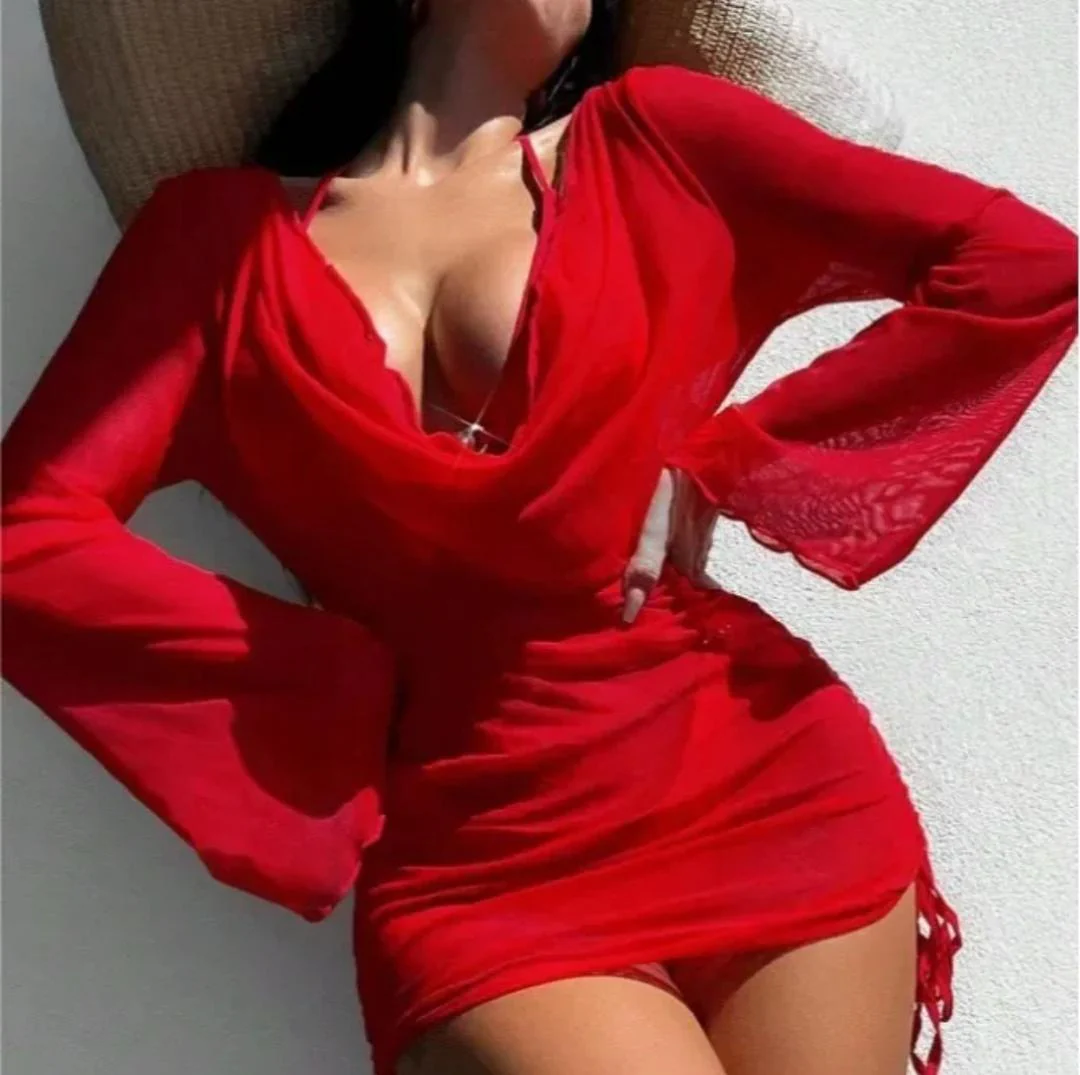 Junir 3 Piece Swimsuit with Coverup - Image 2