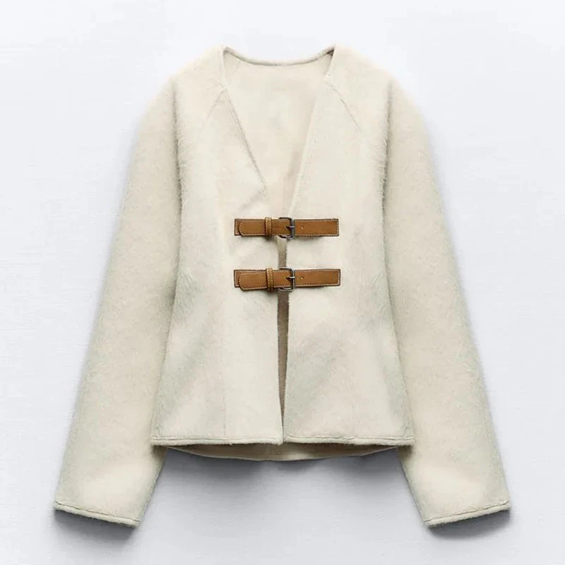 Kairo Leather Button Sweater Top - Image 5