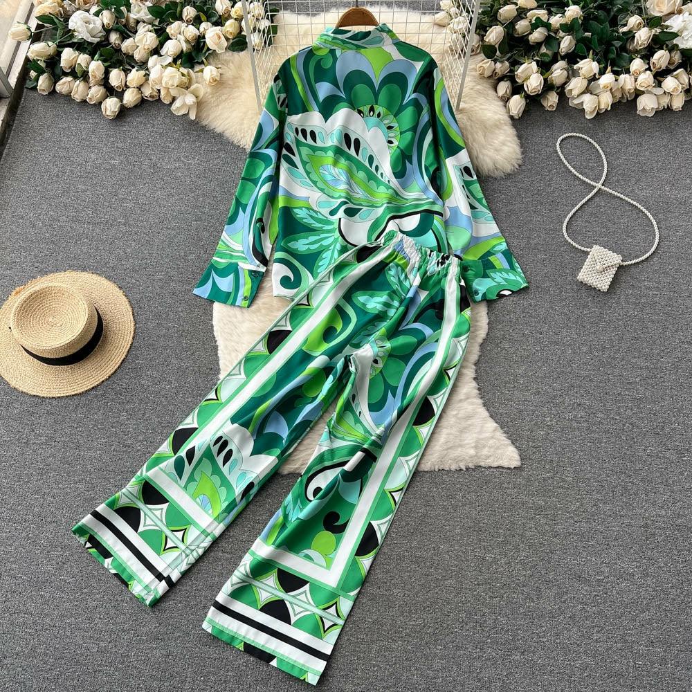 Kamara Abstract Coord Set In Green - Image 2