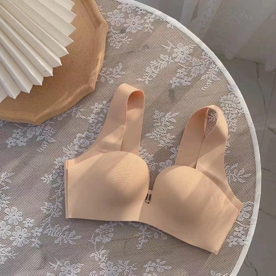 Kanette Seamless Pushup Bralettes In Beige