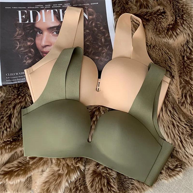 Kanette Seamless Pushup Bralettes In Beige - Image 6