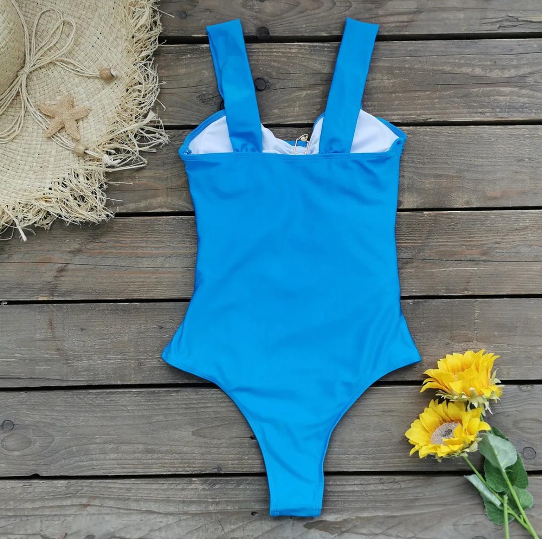Kaylee Swimsuit With Skirt In Royal Blue - Image 4