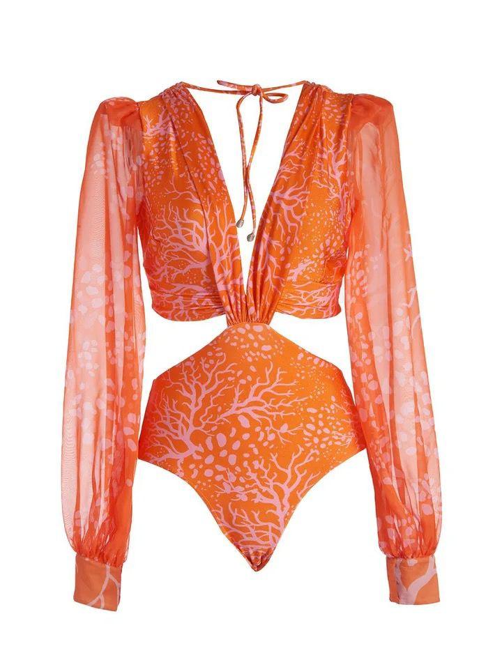 Keira One Piece Swimsuit In Orange - Image 4