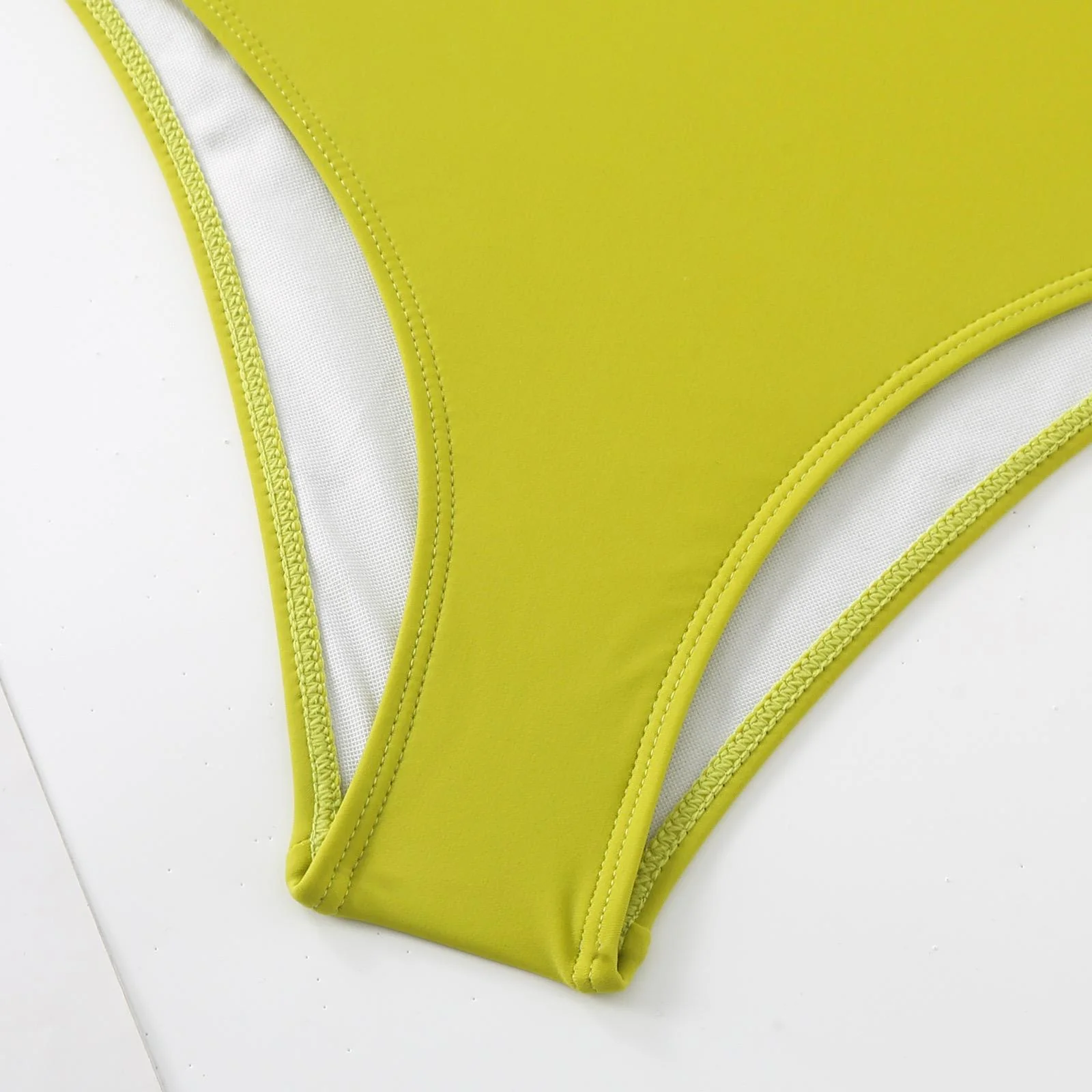Kelly Rosette Swimsuit With Skirt In Neon - Image 7