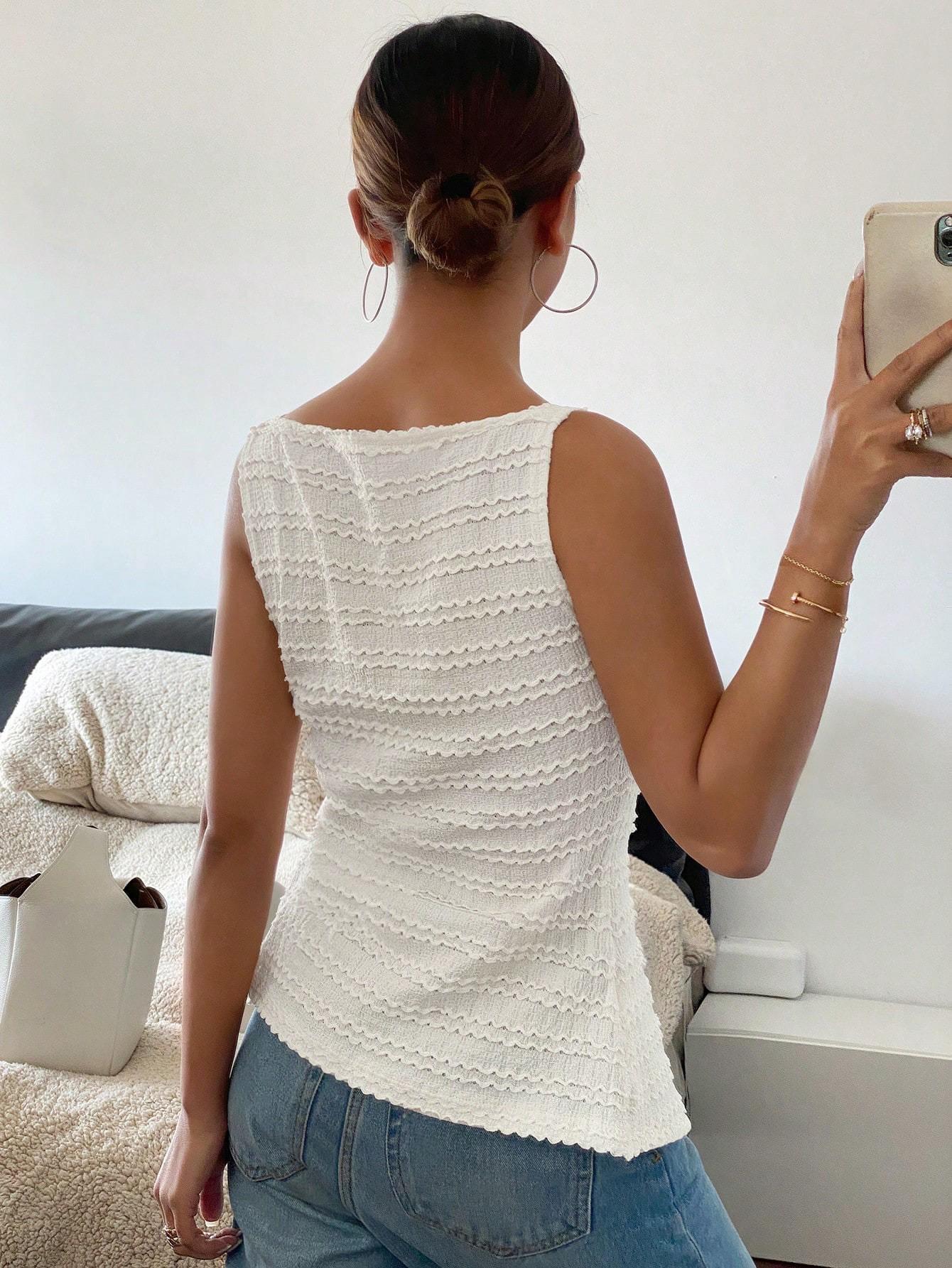 Ketta Statement Summer Top In White - Image 5