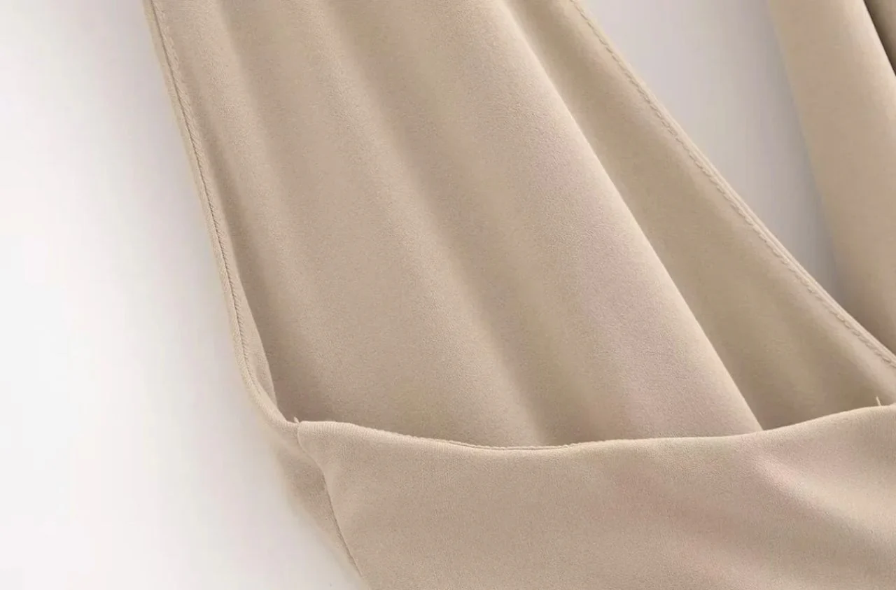 Kia Halterneck Maxi Dress In Beige - Image 6
