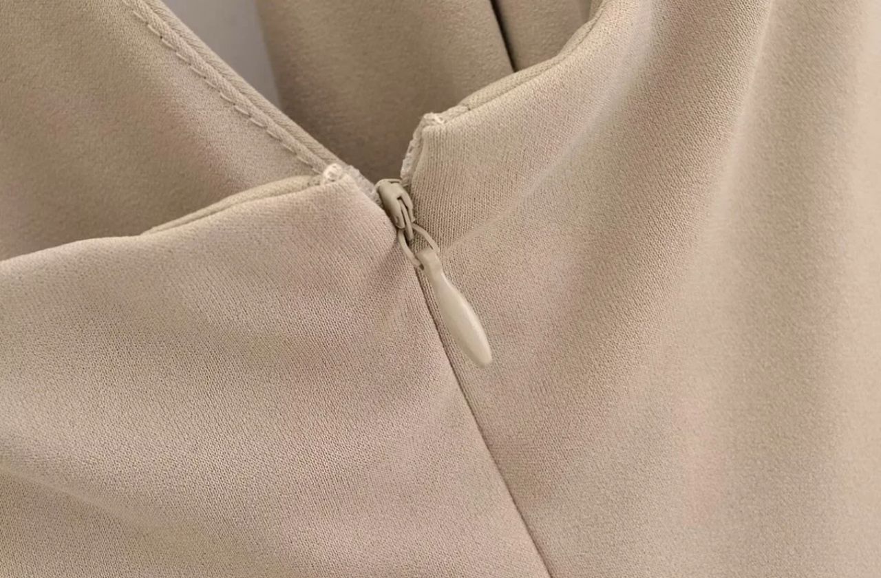 Kia Halterneck Maxi Dress In Beige - Image 8