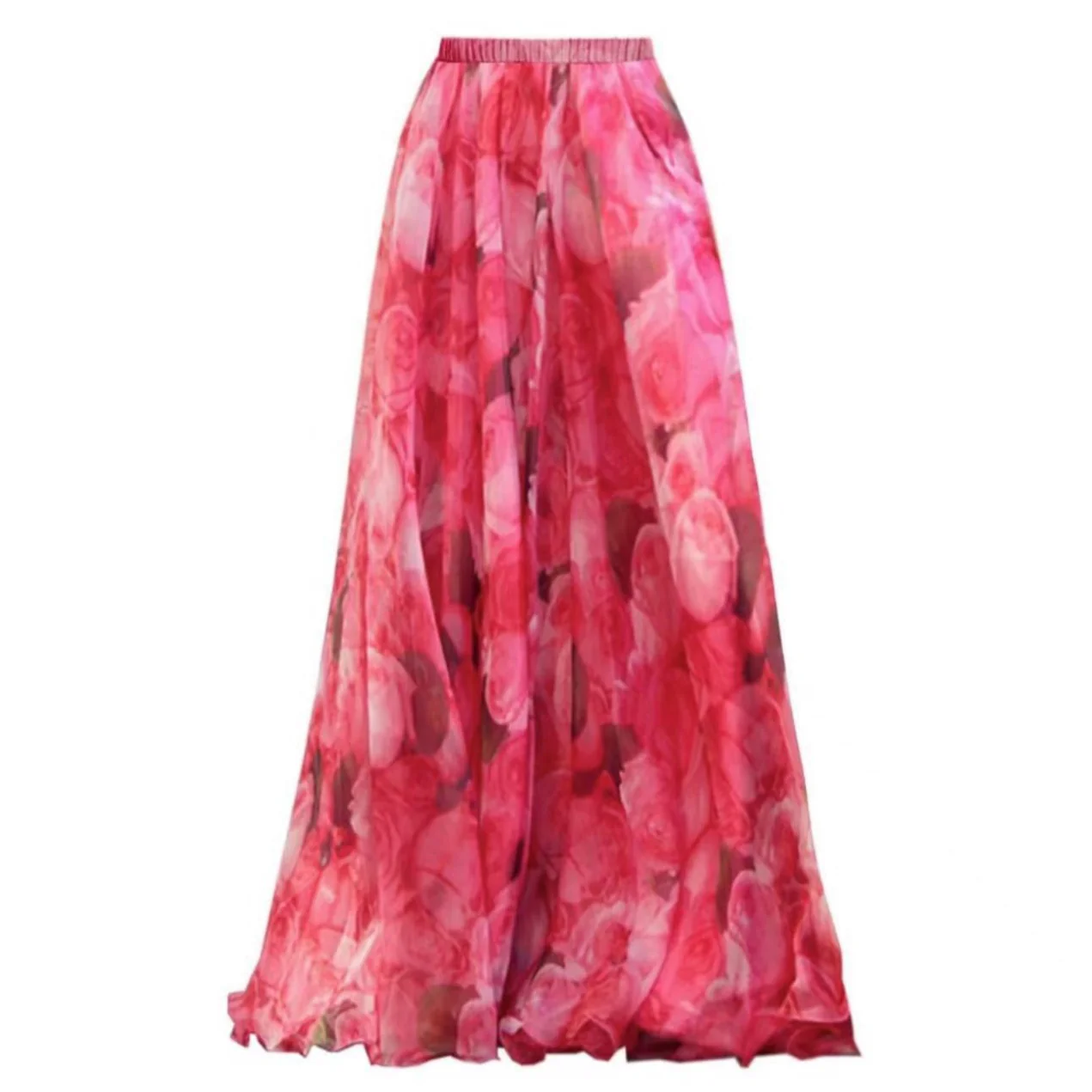 Kiara 3d Floral Swimsuit With Skirt In Pink - Image 4