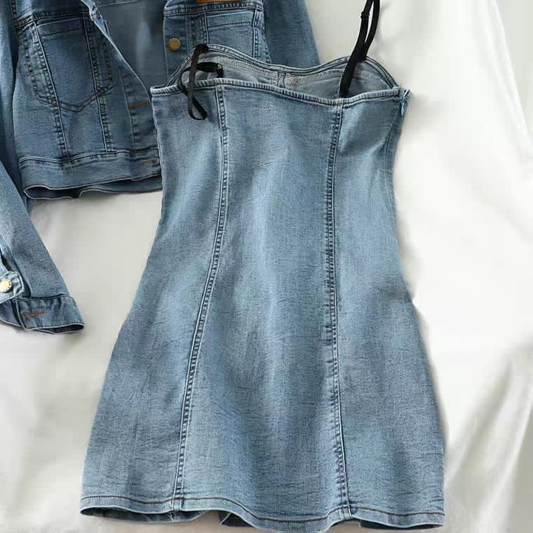 Labei Denim Set In Blue - Image 3