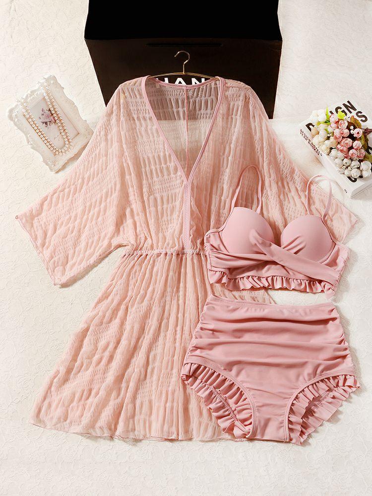 Laica Swimsuit Set In Peach
