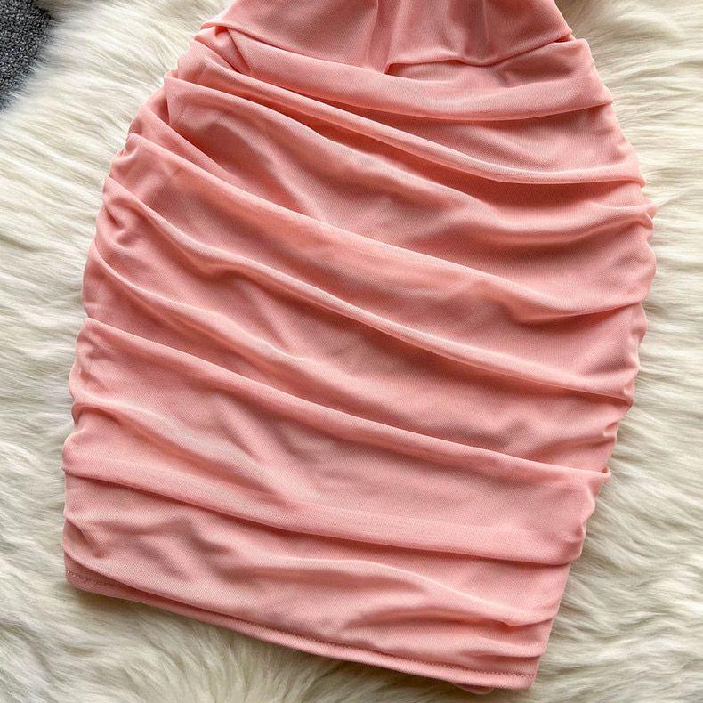 Lasa Ruched Mini Bodycon Mesh Dress - Image 10