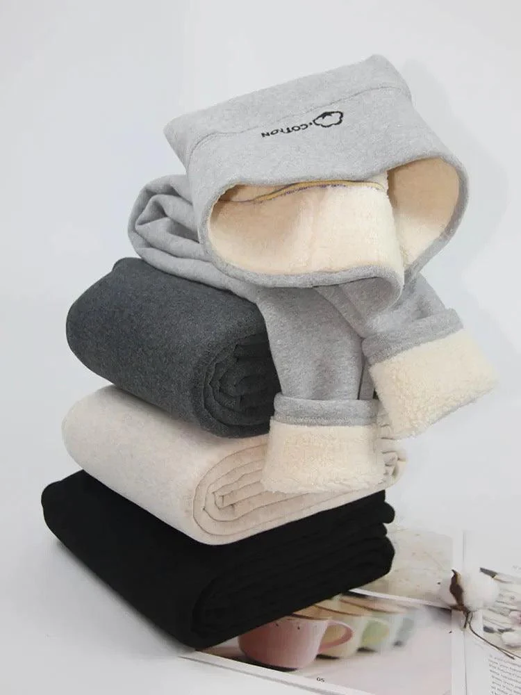 Lateno Premium Fleece Leggings In Grey - Image 5