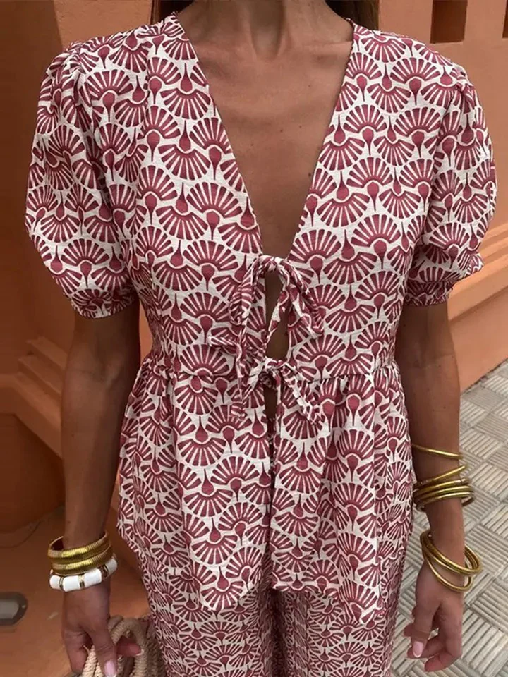 Laurie Summer 2 Pc Coord Set In Rust - Image 2