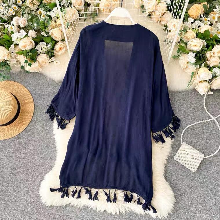 Leah Tasseled Cape - Image 4