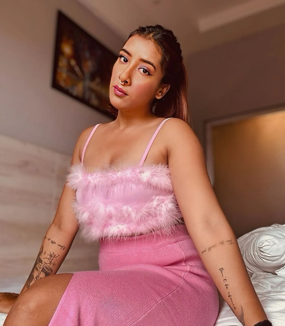 Leena Statement Coord Set In Pink - Image 3