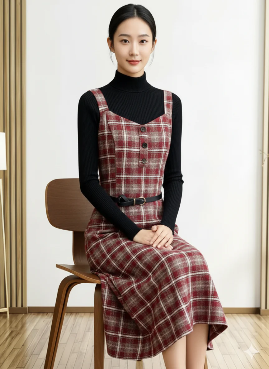 Lelia Set of Top and Dress With Belt - Image 4