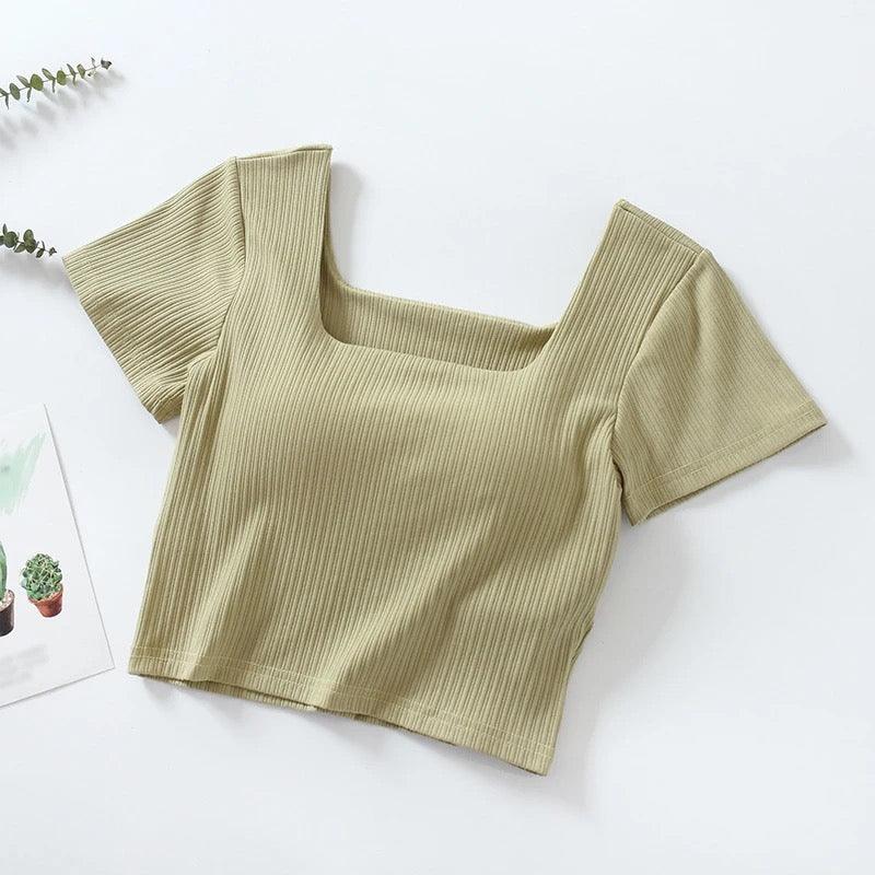 Levo Summer Tops with Inbuilt Bra - Image 3